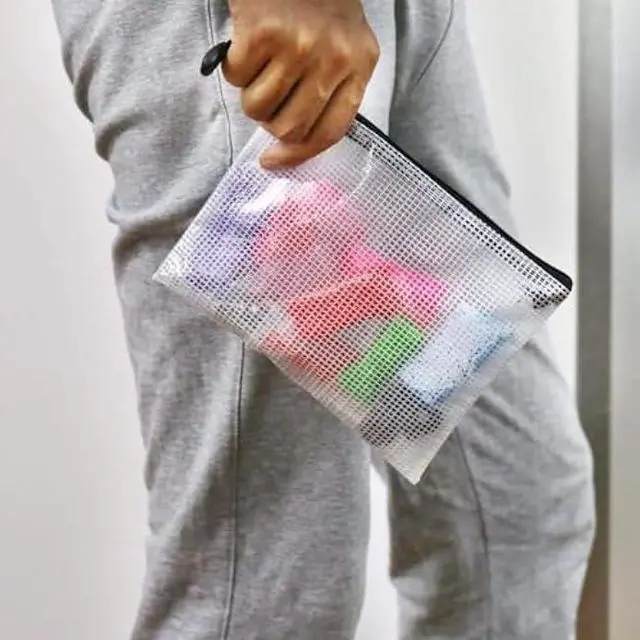 Alt view image 6 of 6 - Oaimyy-B4(11.5x 15), Mesh Zipper Pouch Document Folders Bag Plastic Zip File Folders for School Office Supplies, Travel, Organizing Storage-Black,6 Pcs