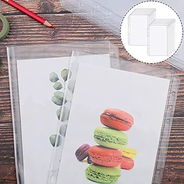 Alt view image 3 of 6 - A5 Binder Pockets, 10 PCS Plastic Waterproof Binder Zipper Folders for Notebooks, Documents, Cash Storage (6 Holes)