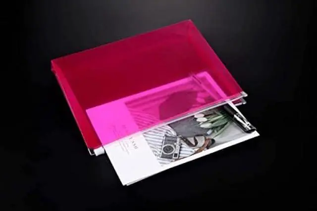 Alt view image 4 of 5 - YoeeJob Plastic Envelopes, 5PCS Legal Size Poly Zip Envelope with Zipper, Expanding Plastic Zip Envelopes for Home Office School Multi-Color