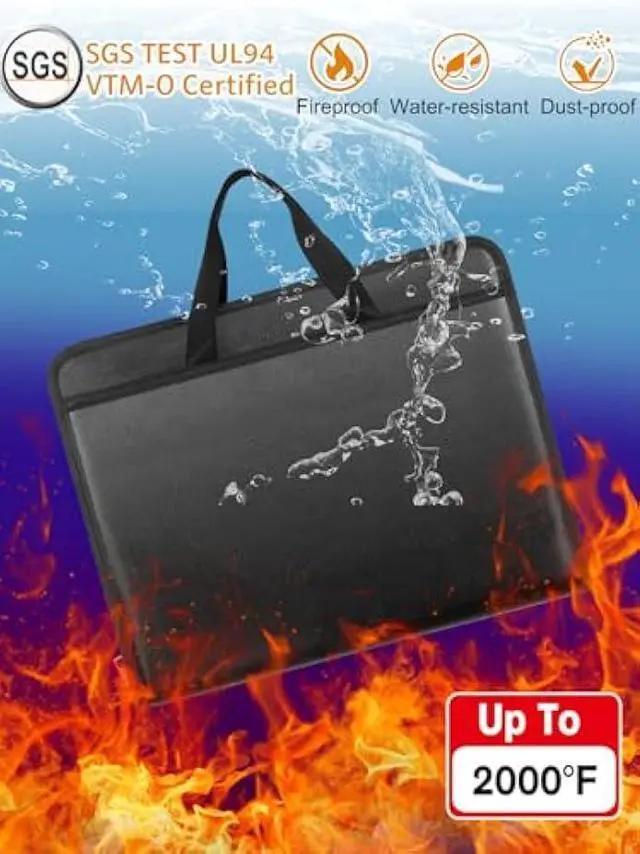 Alt view image 2 of 5 - onvvippiv Important Document Organizer Folio Accordion File Organizer Fireproof Expanding File Folder Storage Box with Zipper Labels 13 Pockets for Business Office Receipt Travel