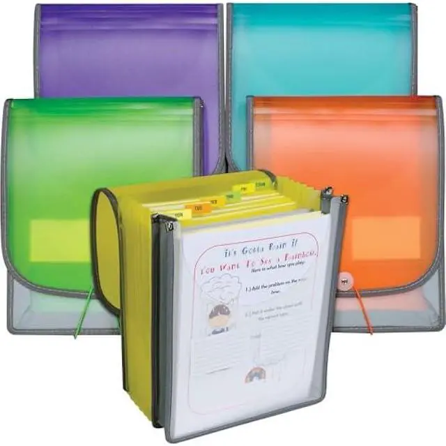 Main image of C-Line 7-Pocket Vertical Expanding Backpack Organizer File, 1 File, Color May Vary (58700), Assorted, 1 x 10 1/4 x 12 3/4