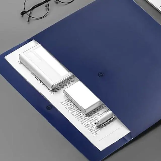 Alt view image 5 of 7 - VANRA Poly File Folder Pockets File Jacket Plastic Envelope Flat Document Letter Organizer with Snap Button Closure A4 Letter Size (Navy Blue, Pack of 5)