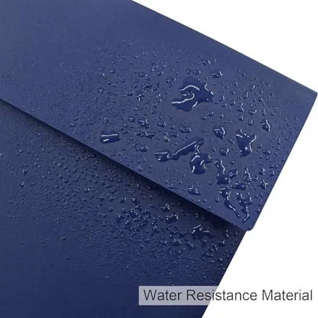 Alt view image 6 of 7 - VANRA Poly File Folder Pockets File Jacket Plastic Envelope Flat Document Letter Organizer with Snap Button Closure A4 Letter Size (Navy Blue, Pack of 5)