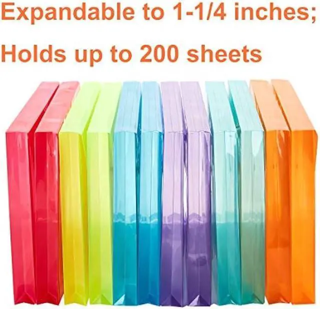 Alt view image 3 of 7 - FANWU Plastic Legal Size Expandable Envelopes with String Tie Closure, 1-1/4 Expansion, Side Load, Clear File Folders Poly Project Paper Documents Organizer for Office School Home 12 Pack