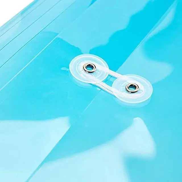 Alt view image 6 of 7 - FANWU Plastic Legal Size Expandable Envelopes with String Tie Closure, 1-1/4 Expansion, Side Load, Clear File Folders Poly Project Paper Documents Organizer for Office School Home 12 Pack