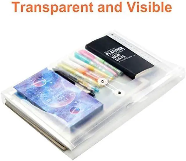 Alt view image 7 of 7 - FANWU Plastic Legal Size Expandable Envelopes with String Tie Closure, 1-1/4 Expansion, Side Load, Clear File Folders Poly Project Paper Documents Organizer for Office School Home 12 Pack