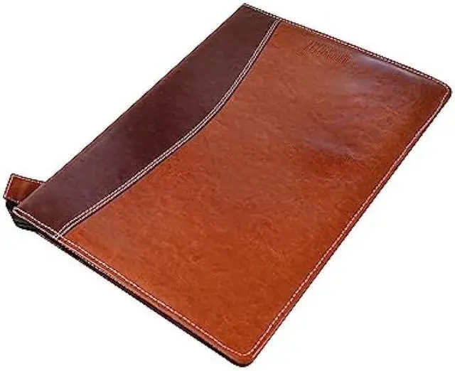 Alt view image 2 of 7 - AmazingHind Premium Faux Leather File Folder with 20 Clear Sleeves - B4 Size, Mix Brown - Organize and Protect Documents/Certificates, Ideal for Filing Products