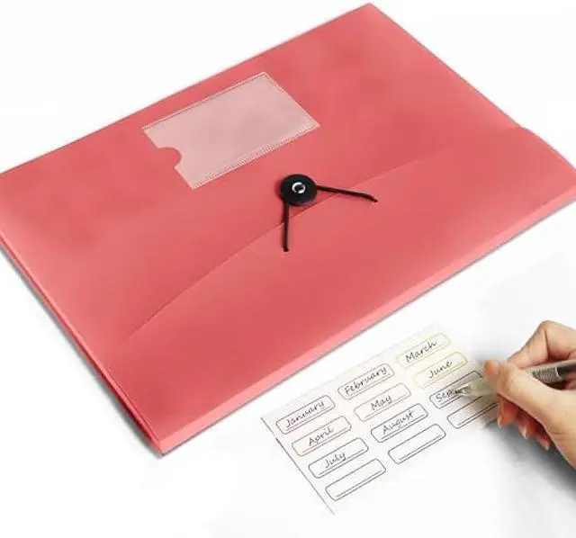 Alt view image 4 of 7 - 4 Pack Accordian File Organizer with Labels, 7 Pocket Expanding File Folder Plastic Expandable File Folder for Documents Letter Size A4 Papers