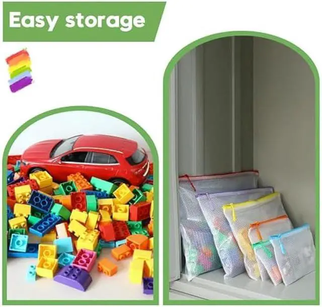 Alt view image 4 of 5 - YOPCDJ 30pcs Mesh Zipper Pouch for Organization, Waterproof Zipper Pouches Colored PVC Travel Zipper Bags Clear Multipurpose Document Bags Suitable for Travel, School, Board Game and Office Supplies