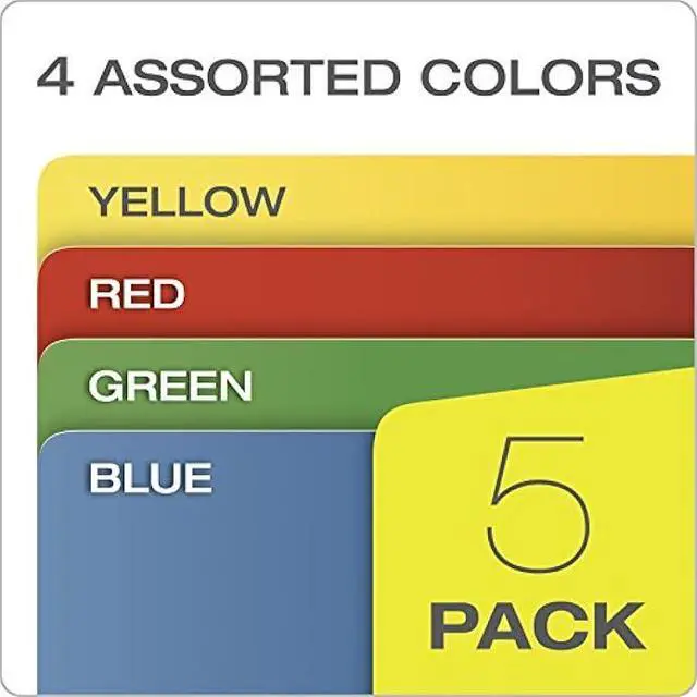 Alt view image 2 of 7 - Globe-Weis Colored File Pockets, Letter Size, 3.5 Inch Expansion, Assorted Colors, 5 Pockets per Pack (1524E5 ASST)
