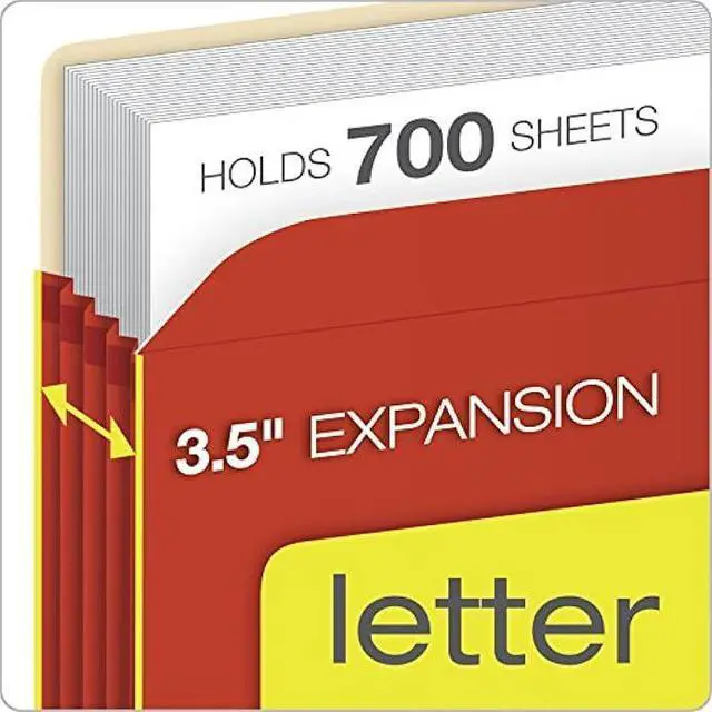 Alt view image 3 of 7 - Globe-Weis Colored File Pockets, Letter Size, 3.5 Inch Expansion, Assorted Colors, 5 Pockets per Pack (1524E5 ASST)