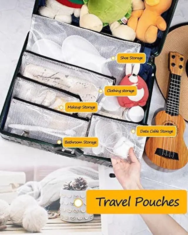 Alt view image 5 of 7 - SUNEE Plastic Zipper Pouches 10x14 in (Black, 30 Packs) Extra Large Zip File Bags for Office Supplies, Cosmetics, Travel Storage, Bills, Accessories, Puzzles & Games Organizing Storage