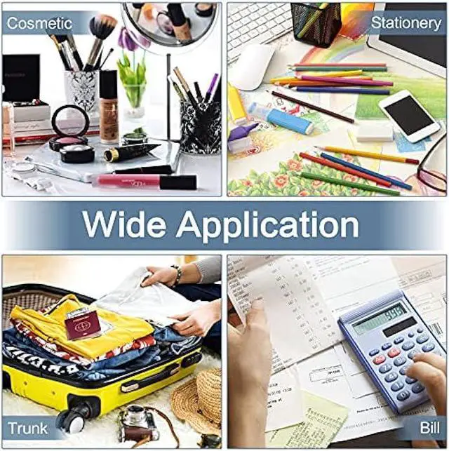 Alt view image 7 of 7 - 22 Pcs A6 Zipper File Bags, Mesh Zipper Pouch Document Bag Waterproof Mesh Pencil Pouch Plastic Zipper Pen File for Home School Office (Black)