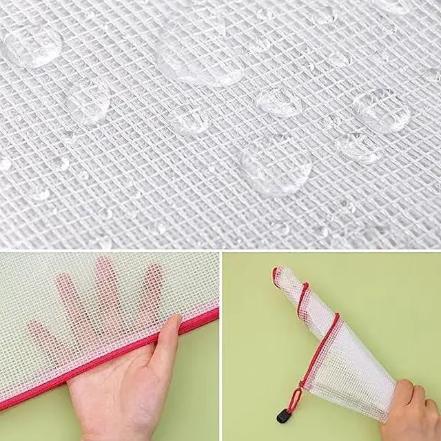 Alt view image 3 of 7 - EOOUT 8pcs Mesh Zipper Pouch - 8 Sizes Waterproof Zipper Bags, 8 Colors Waterproof Plastic for Travel Storage, Office Appliances