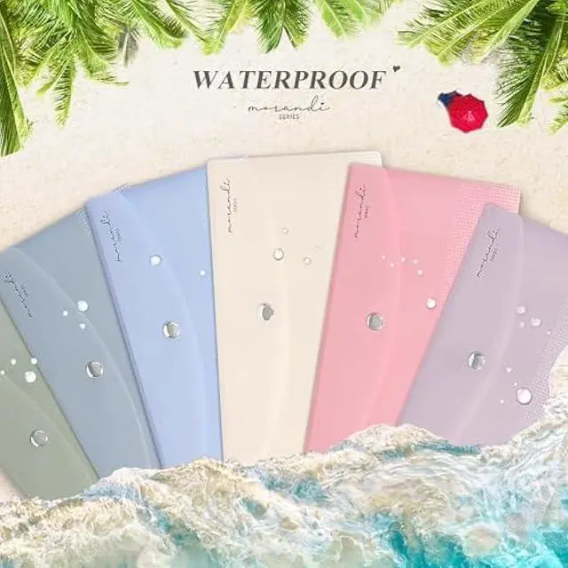 Alt view image 6 of 7 - H4D Budget Envelopes for Cash System, Bill Bags, Small Plastic Receipt Holder Organizer, Morandi Colors, 9x5 Inch, 12 Pack