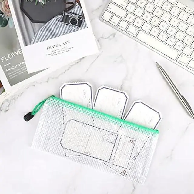 Alt view image 5 of 5 - EOOUT Mesh Zipper Pouch 20pcs 9.5x4.5 Inches Small Organizing Bags in 10 Colors for Travel Storage and Office Supplies Storage