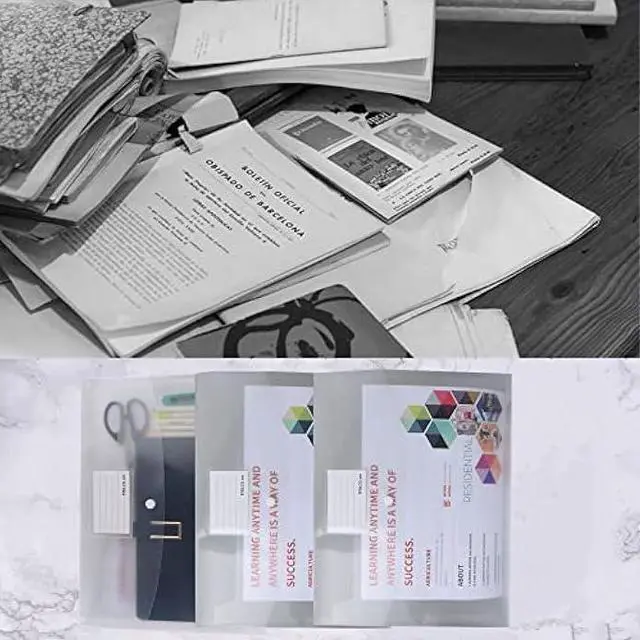 Alt view image 7 of 7 - 12 Pack Large Clear Folders for Documents,Legal Size(11×14 inch),TFDLCG zm Plastic Envelopes with Snap Closure,Poly Envelope File Folder with 1 Inch Expansion,for School Home Office