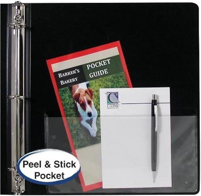 Alt view image 2 of 4 - C-line Add-On Filing Pocket, 8 3/4x5 1/8, 10/PK, 70185 -Letter 8.50-Inch x11-Inch -Polypropylene -10/Pack -Clear