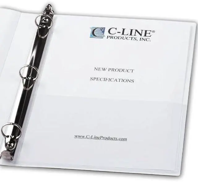 Alt view image 3 of 4 - C-line Add-On Filing Pocket, 8 3/4x5 1/8, 10/PK, 70185 -Letter 8.50-Inch x11-Inch -Polypropylene -10/Pack -Clear