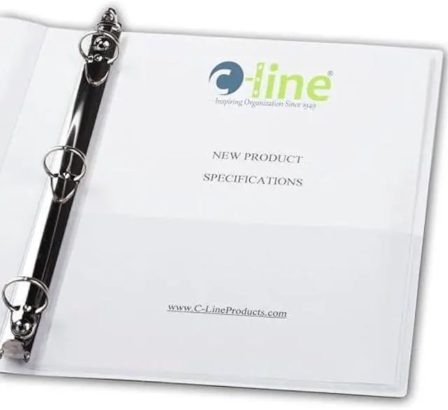 Alt view image 4 of 4 - C-line Add-On Filing Pocket, 8 3/4x5 1/8, 10/PK, 70185 -Letter 8.50-Inch x11-Inch -Polypropylene -10/Pack -Clear