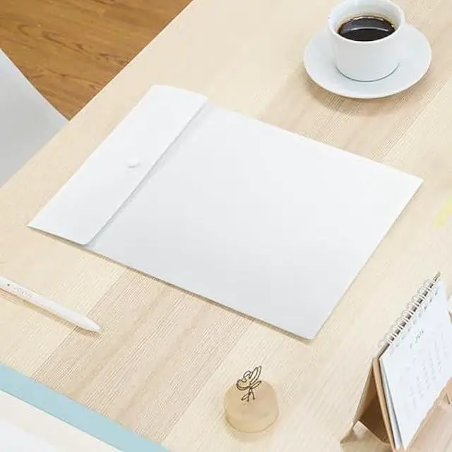 Alt view image 4 of 7 - VANRA Vertical File Folders Poly Filing Envelope Plastic Project Folder with Snap Button Closure for A4 Letter Size Paper (Pack of 5, White)