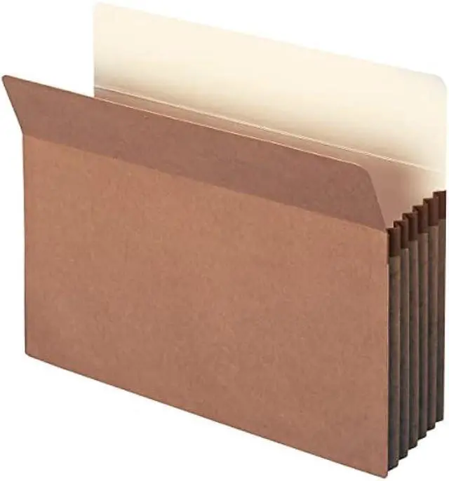 Alt view image 4 of 6 - Smead Pockets, Letter Size, Straight Cut, 5-1/4-Inch Expansion, Rollover Tyvek at Top-Reinforced Sides, Redrope, 10 Per Box (73234)