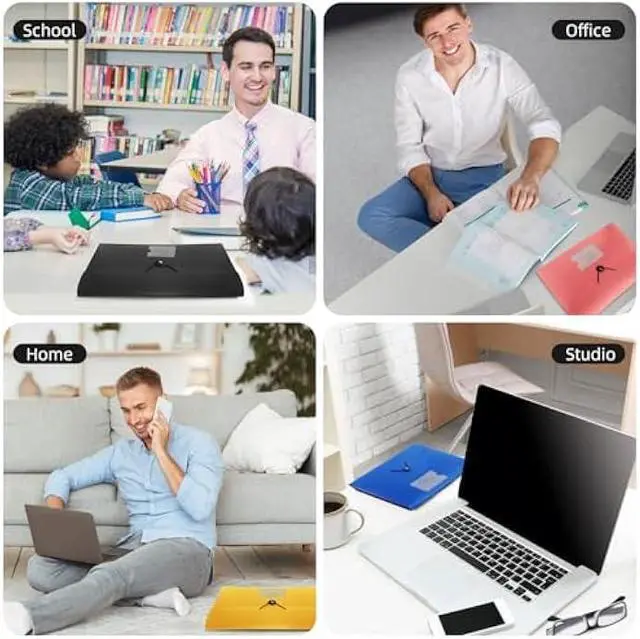 Alt view image 6 of 7 - 4 Pack Accordian File Organizer with Labels, 7 Pocket Expanding File Folder Plastic Expandable File Folder for Documents Letter Size A4 Papers