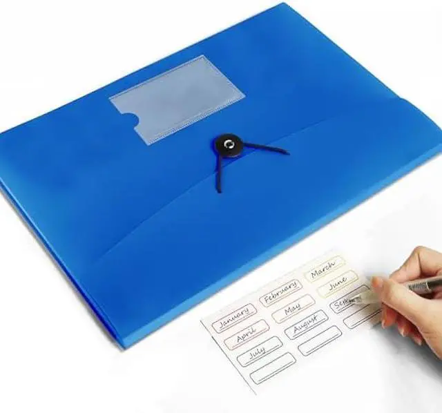 Alt view image 4 of 7 - 3 Pack Accordian File Organizer 7 Pocket Expanding File Folder with Labels, Plastic Expandable File Folder for Documents Letter Size A4 Papers