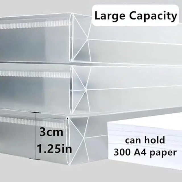 Alt view image 5 of 7 - 12 Pack Large Clear Folders for Documents,Legal Size(11×14 inch),TFDLCG zm Plastic Envelopes with Snap Closure,Poly Envelope File Folder with 1 Inch Expansion,for School Home Office