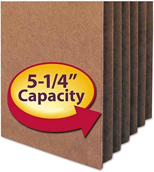 Alt view image 3 of 6 - Smead Pockets, Letter Size, Straight Cut, 5-1/4-Inch Expansion, Rollover Tyvek at Top-Reinforced Sides, Redrope, 10 Per Box (73234)