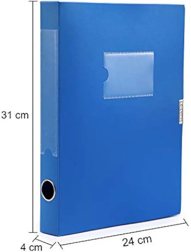 Alt view image 3 of 7 - A4 Storage Archives Cases File Boxes Plastic with LidOrganizer File Folder,Storage Folder for Office Home SchoolBlue (Pack of 4)