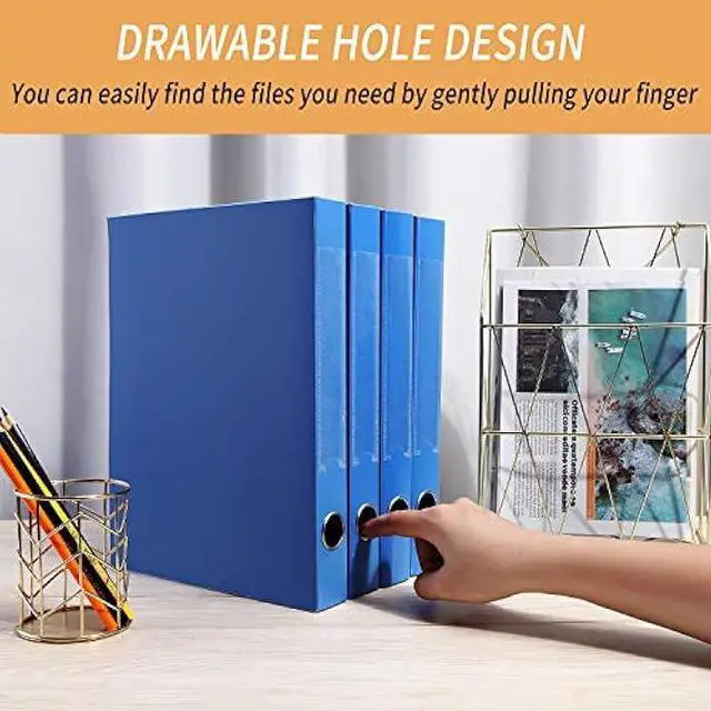 Alt view image 4 of 7 - A4 Storage Archives Cases File Boxes Plastic with LidOrganizer File Folder,Storage Folder for Office Home SchoolBlue (Pack of 4)