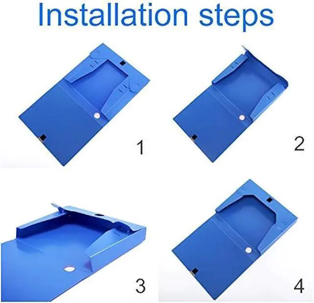 Alt view image 7 of 7 - A4 Storage Archives Cases File Boxes Plastic with LidOrganizer File Folder,Storage Folder for Office Home SchoolBlue (Pack of 4)