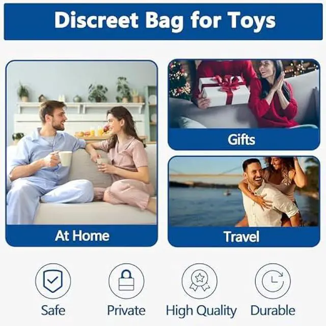 Alt view image 7 of 7 - Damero Discreet Bag for Toys, Discreet Lockable Toy Storage Bag, Private Toy Storage Bag Box for Women and Men