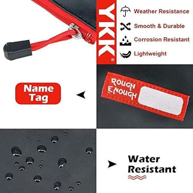 Alt view image 4 of 5 - Rough Enough Large Document Safe Holder File Folders Organizer Storage Pouch Bag A4 Letter Size with Zipper in Waterproof Plastic