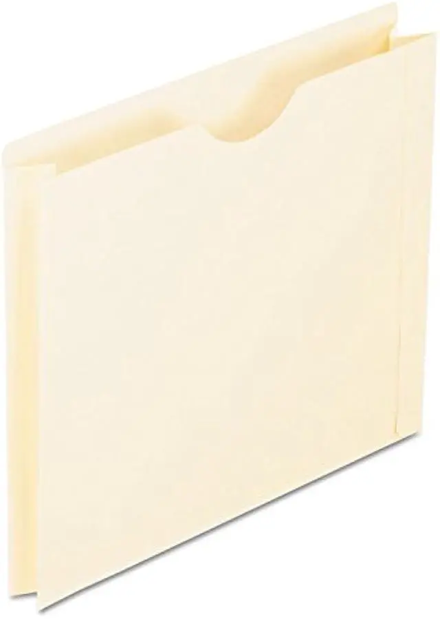 Main image of Pendaflex File Jackets, Reinforced Top, 2-Inch Expansion, Letter Size, Manila, Closed on Three Sides for Secure Filing, 50 Folders/Box