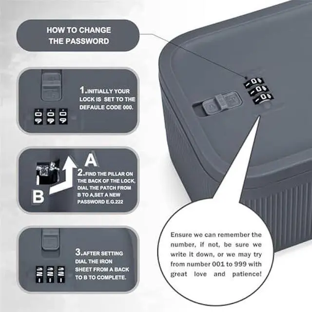 Alt view image 3 of 6 - SANIDIKA Lockable Storage Box, Locking Medicine Box, Cell Phone Locked Jail, Food Medical Lockbox, Containers Bin for Personal Refrigerator Home Office Organization Travel Gift,9.25 x 5 x 3.6 (Navy)