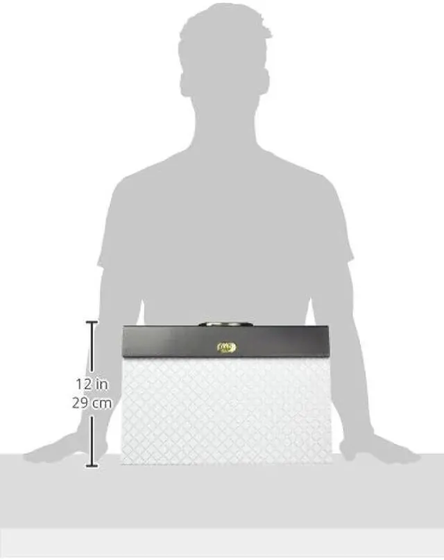 Alt view image 3 of 3 - U Brands Modern Noir 19 Pocket Expanding File Folder, Office Supplies, Black and White, Brass Hardware, FSC Certified