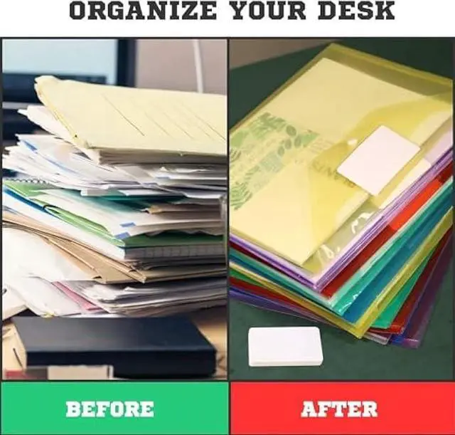 Alt view image 4 of 6 - Plastic File Folders A4, 6PACK Plastic Envelope Folder with Snap Closure,Folders for Documents,Paper Sheet Protectors for Office School, Fits Letter Size, 6 Assorted Colors