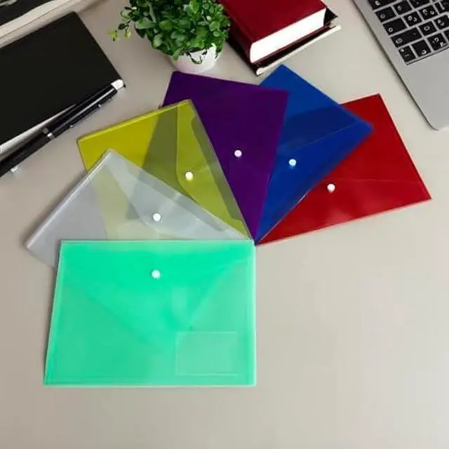 Alt view image 5 of 6 - Plastic File Folders, 30 pcs Clear Document Folders Letter Size / A4 Size Waterproof Folders for Documents File Envelopes for School Work Office Organization 6 Colors