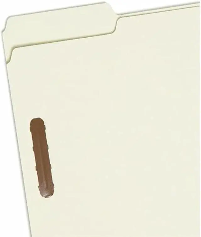 Alt view image 5 of 5 - Smead Fastener Folder, 100 Percent Recycled, 1/3-Cut Tab, Pressboard, 2 Fasteners in Positions 1 and 3, 1-Inch Expansion, Letter Size, Gray/Green, 25 Per Box (15003)