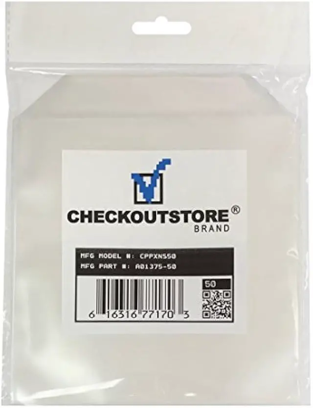 Main image of 100 CheckOutStore® Clear Storage Pockets (6 x 6)