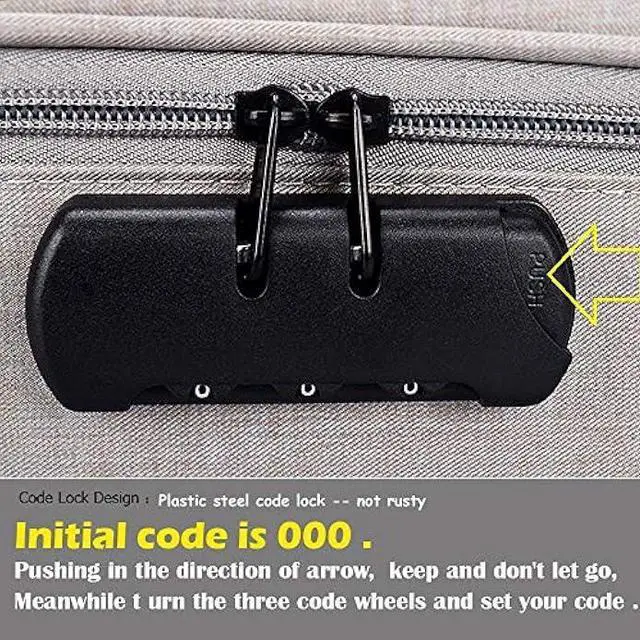 Alt view image 5 of 6 - Oxford Document Organizer with Code Lock, Multi-Layer Storage Pouch Credential Bag, Portable Bag Without Vibration for MacBook,Passport,Package File Pocket with 2 Separators (Grey)