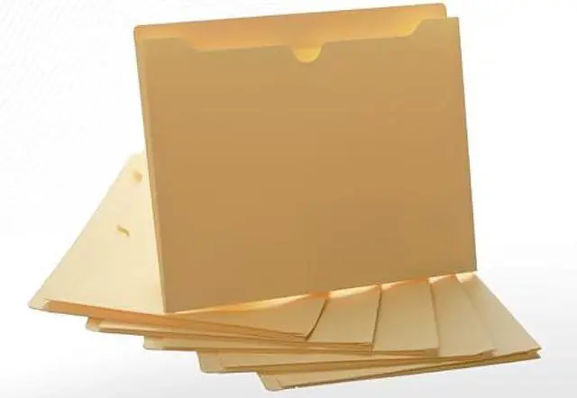 Main image of Manila File Jackets, 1 Inch Expansion, Letter Size, Reinforced Straight-Cut Tab, 6 Pack