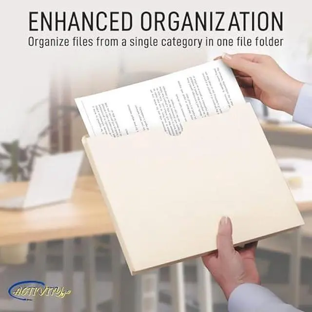 Alt view image 6 of 6 - Manila File Jackets, 1 Inch Expansion, Letter Size, Reinforced Straight-Cut Tab, 6 Pack