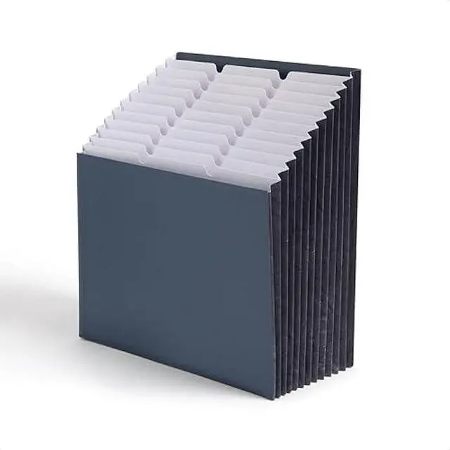 Main image of Smead 12-Pocket Tiered Stadium File, Letter Size, Blue, 1 Each (70211)
