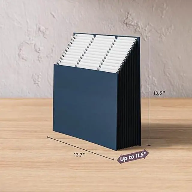 Alt view image 2 of 7 - Smead 12-Pocket Tiered Stadium File, Letter Size, Blue, 1 Each (70211)