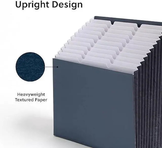 Alt view image 3 of 7 - Smead 12-Pocket Tiered Stadium File, Letter Size, Blue, 1 Each (70211)