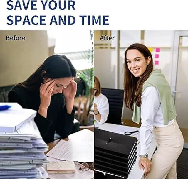 Alt view image 5 of 6 - 2 Pack Accordion File Folder Organizer, 13 Pockets Expanding File Folder, A4 Letter Size Paper Document Receipt Organizer for Classroom, Home, Office and Travel