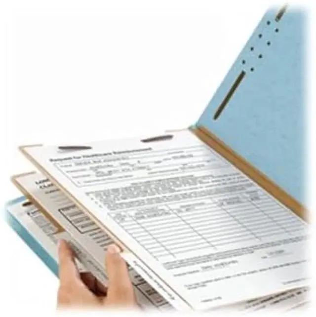 Alt view image 6 of 6 - Smead 100 Percent Recycled Classification Folders - Letter, 2 Dividers, Blue, 10 Per Box (14021)